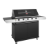 BMG1251BB Beef Eater 1200 Series Black Enamel 5 Burner BBQ & Trolley with Side Burner